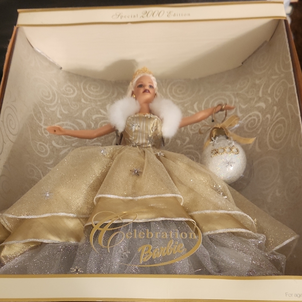 Barbie Millenial Celebration Doll in Gold and Silver Gown